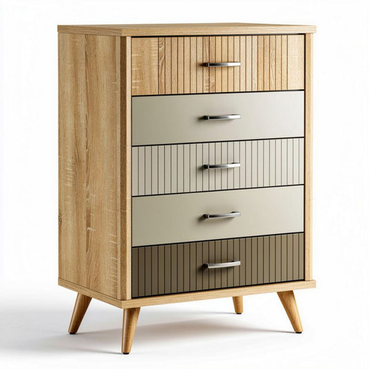 houten ladekast met vier lades en een afmeting van 60 x 40 x 90cm