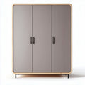 Kast van gestructureerd kunststof en hout met drie deuren 100 x 60 x 200cm