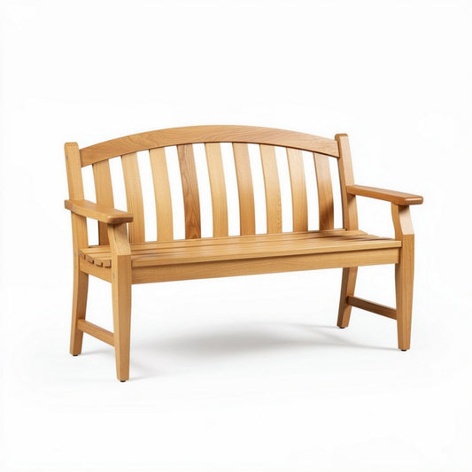 Houten bank voor twee personen 120 x 60 x 85cm binnen en buiten gebruik