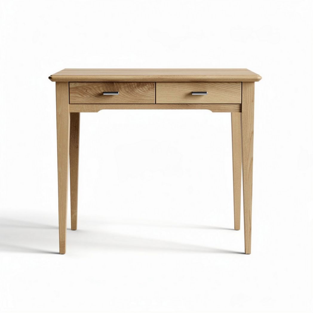 Houten bureau met lades afmetingen 80 x 50 x 75cm in naturel houtkleur